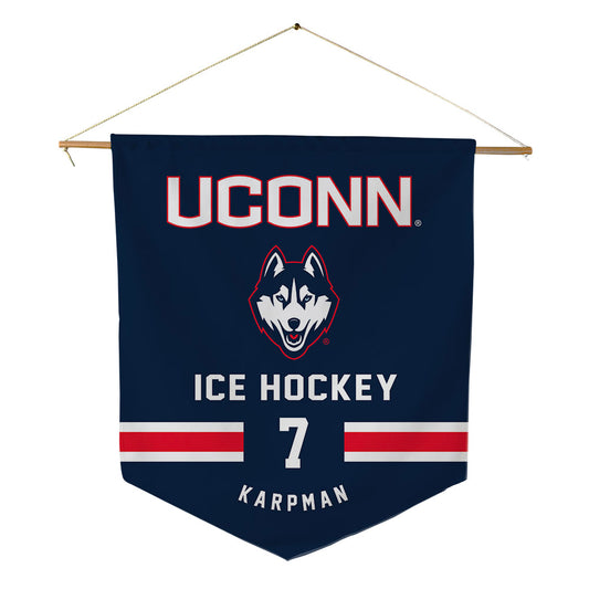 UConn - NCAA Men's Ice Hockey : Huston Karpman - Pennant - 18" x 21"-0