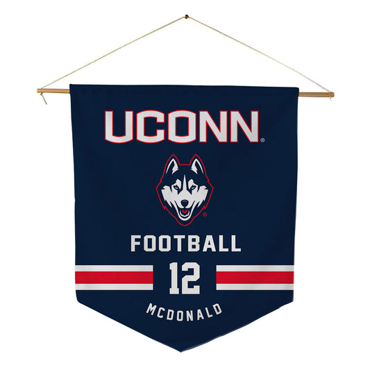 UConn - NCAA Football : Tucker McDonald - Pennant - 18" x 21"-0