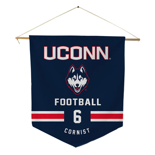 UConn - NCAA Football : Trey Cornist - Pennant - 18" x 21"-0