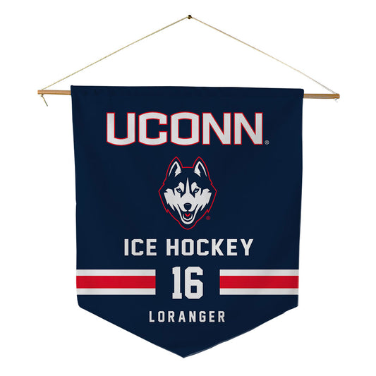 UConn - NCAA Men's Ice Hockey : Jeremy Loranger - Pennant - 18" x 21"-0