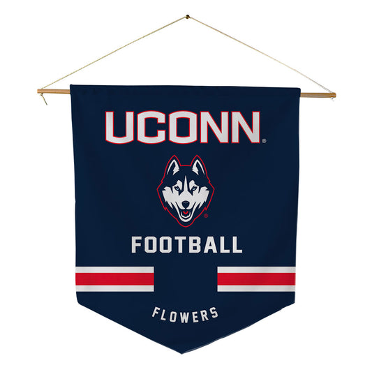 UConn - NCAA Football : Kamren Flowers - Pennant - 18" x 21"-0