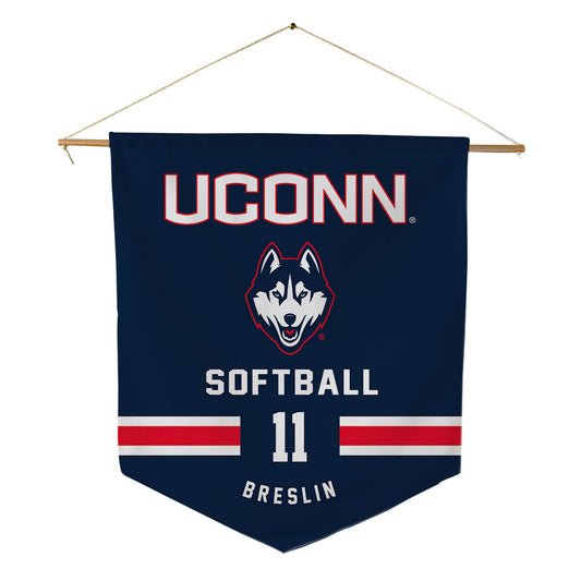 UConn - NCAA Softball : Kaitlyn Breslin - Pennant - 18" x 21"-0