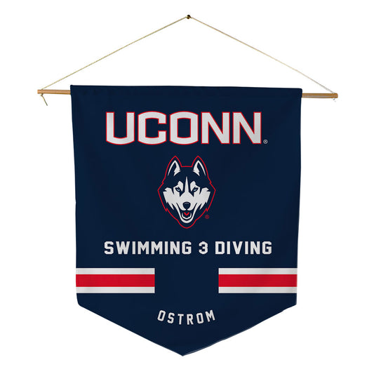 UConn - NCAA Women's Swimming & Diving : Darah Ostrom - Pennant - 18" x 21"-0