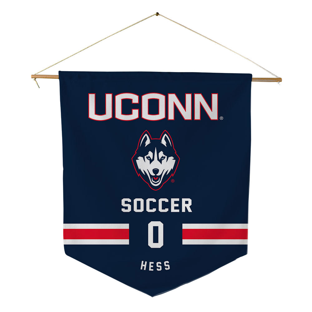 UConn - NCAA Men's Soccer : Justin Hess - Pennant - 18" x 21"-0