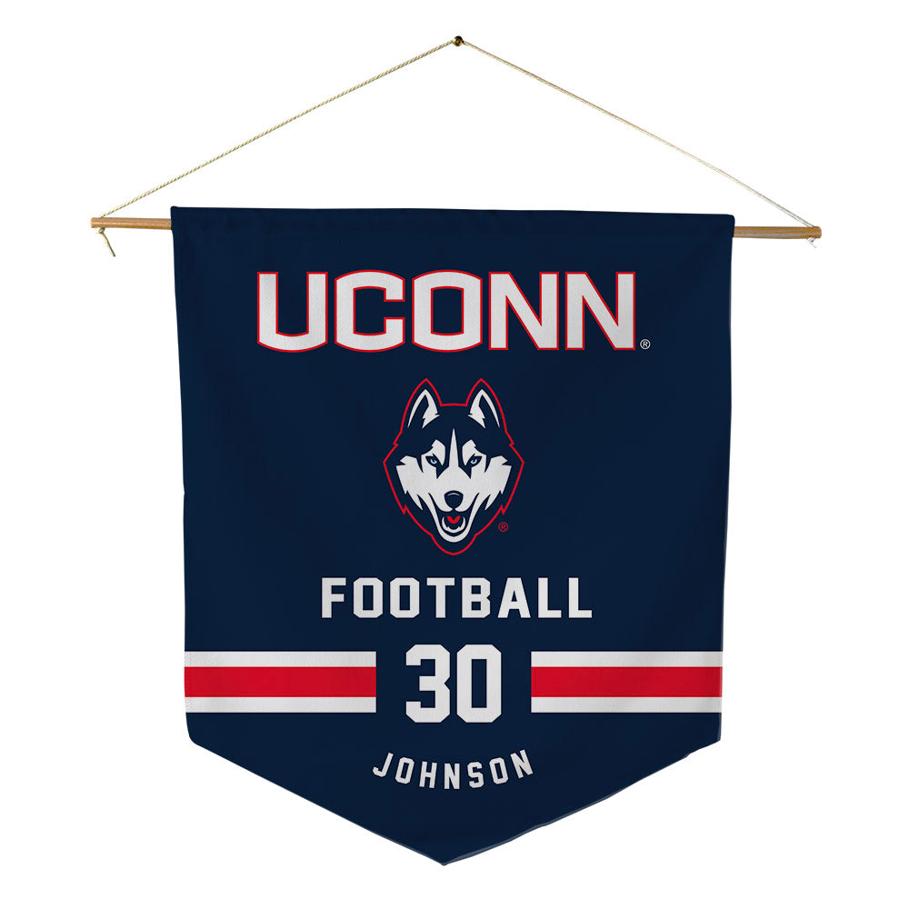 UConn - NCAA Football : Charles Johnson - Pennant - 18" x 21"-0