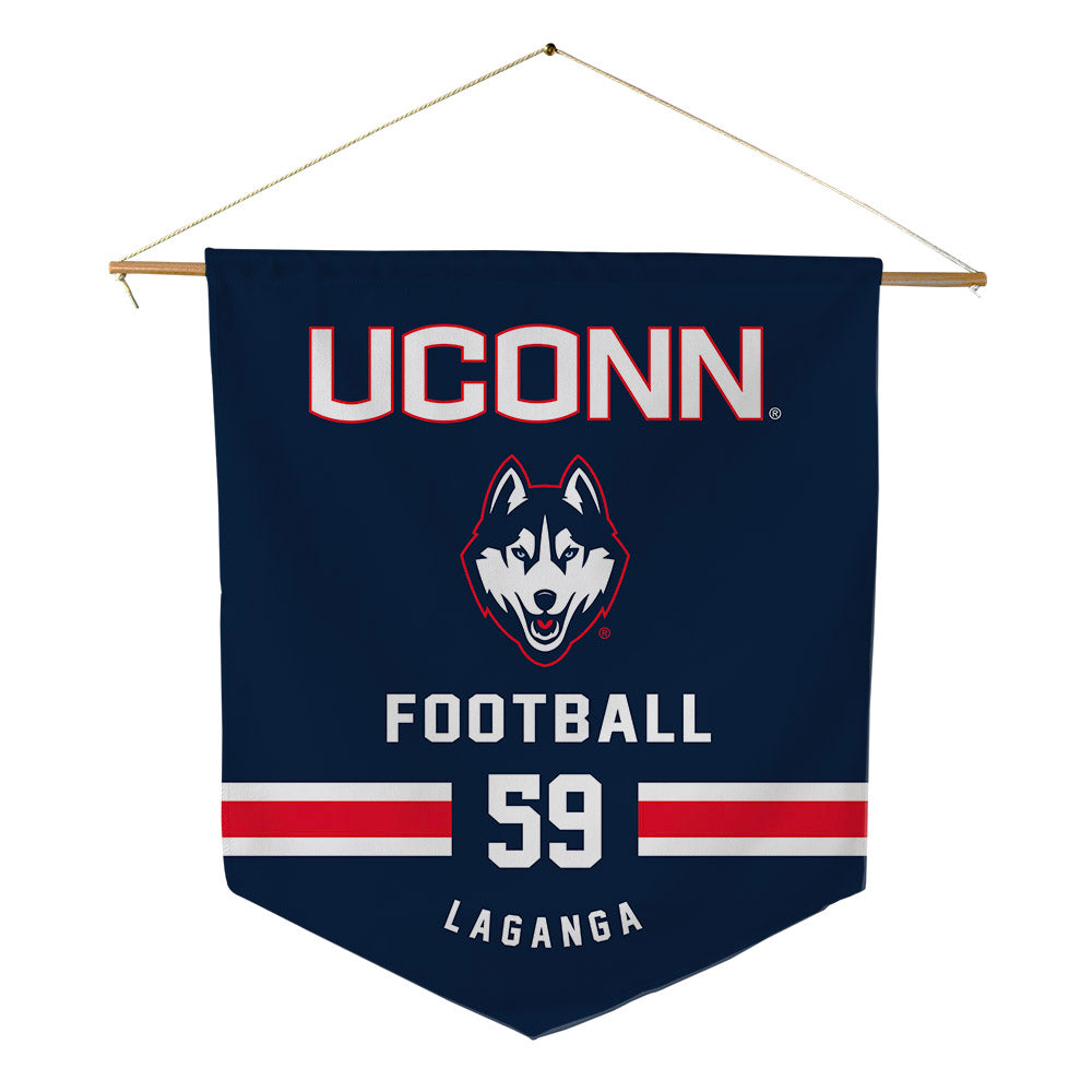 UConn - NCAA Football : David LaGanga - Pennant - 18" x 21"-0