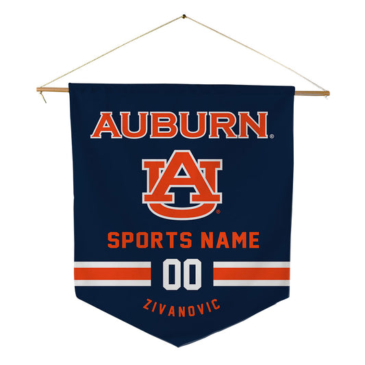 Auburn - NCAA Men's Swimming & Diving : Uros Zivanovic - Pennant - 18" x 21"-0