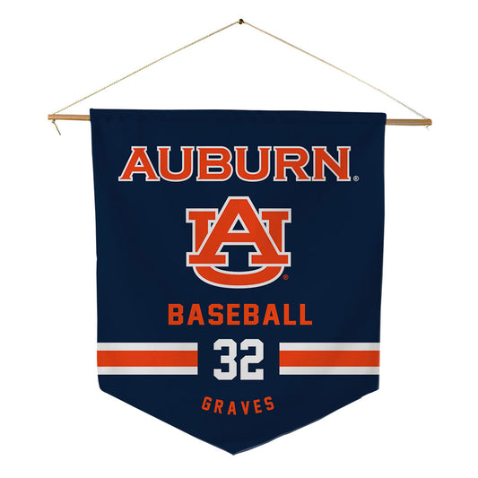 Auburn - NCAA Baseball : Griffin Graves - Pennant - 18" x 21"-0