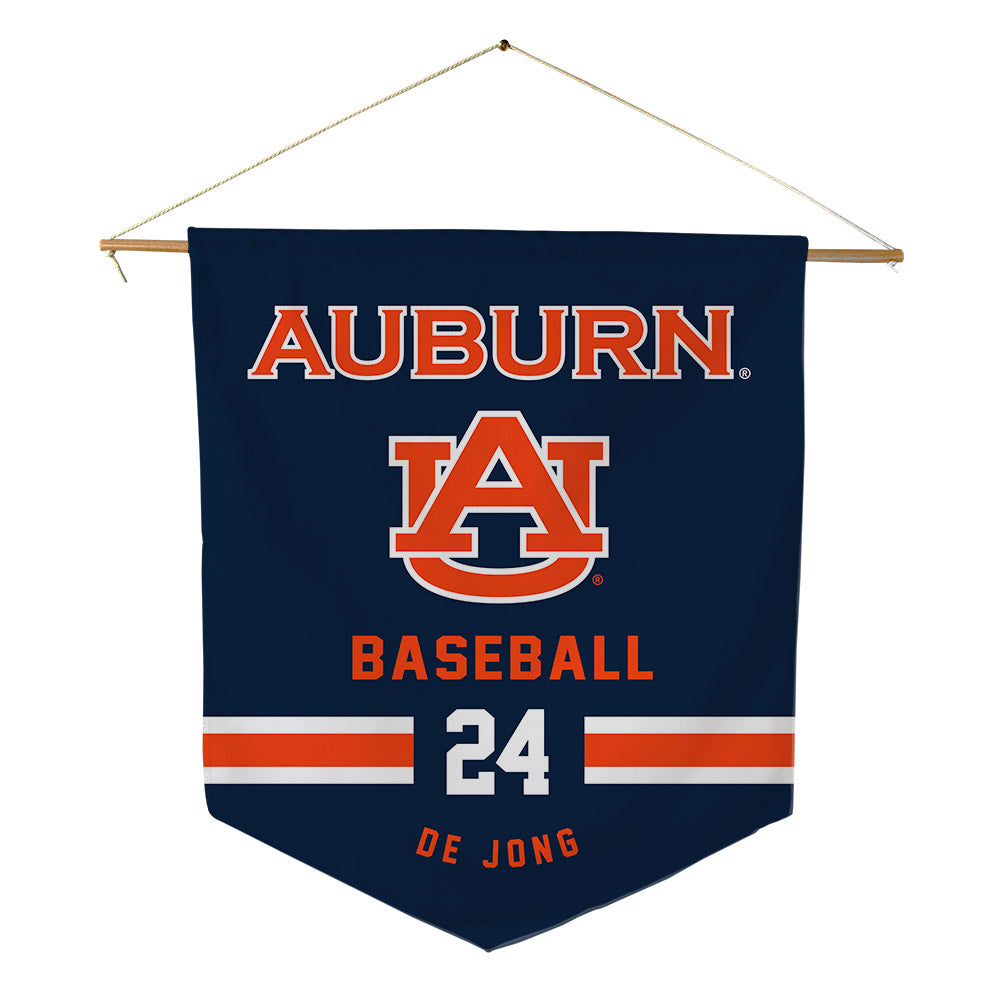 Auburn - NCAA Baseball : Justice de Jong - Pennant - 18" x 21"-0