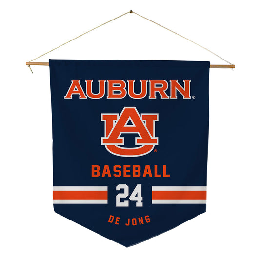 Auburn - NCAA Baseball : Justice de Jong - Pennant - 18" x 21"-0