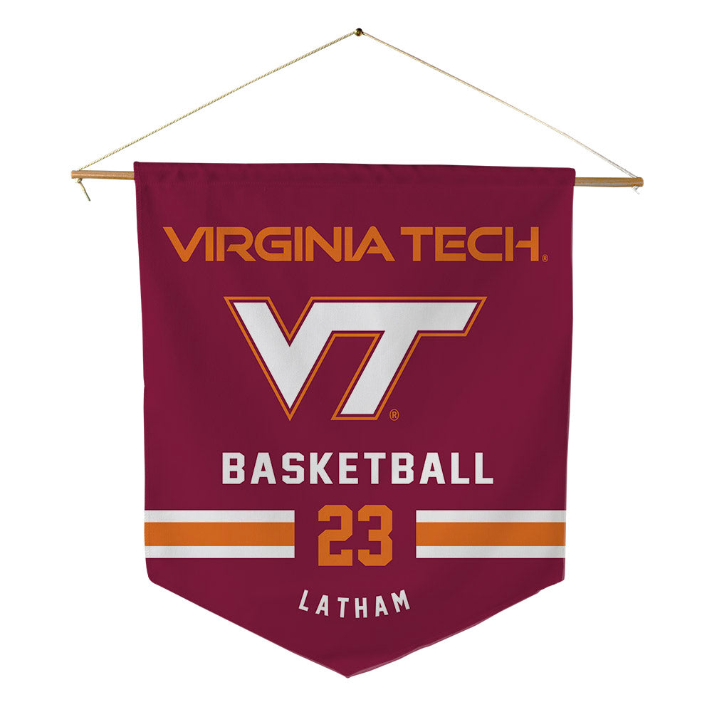 Virginia Tech - NCAA Women's Basketball : Alyssa Latham - Pennant - 18" x 21"-0