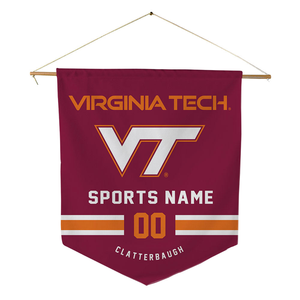 Virginia Tech - NCAA Football : Brett Clatterbaugh - Pennant - 18" x 21"-0