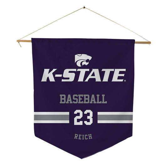 Kansas State - NCAA Baseball : Jonah Reich - Pennant - 18" x 21"-0