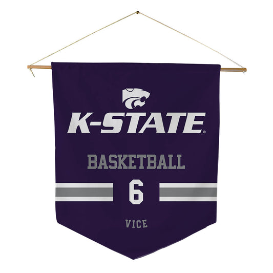 Kansas State - NCAA Men's Basketball : Brock Vice - Pennant - 18" x 21"-0