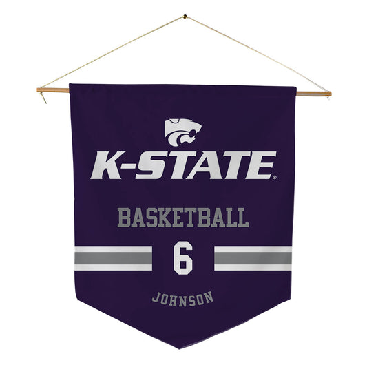 Kansas State - NCAA Men's Basketball : Marcus Johnson - Pennant - 18" x 21"-0