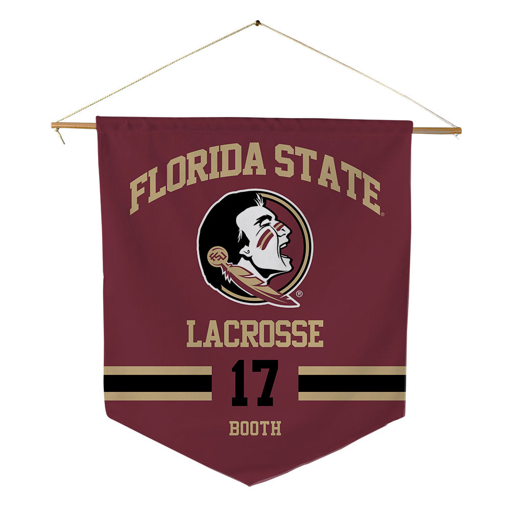 FSU - NCAA Women's Lacrosse : Hadley Booth - Pennant - 18" x 21"-0
