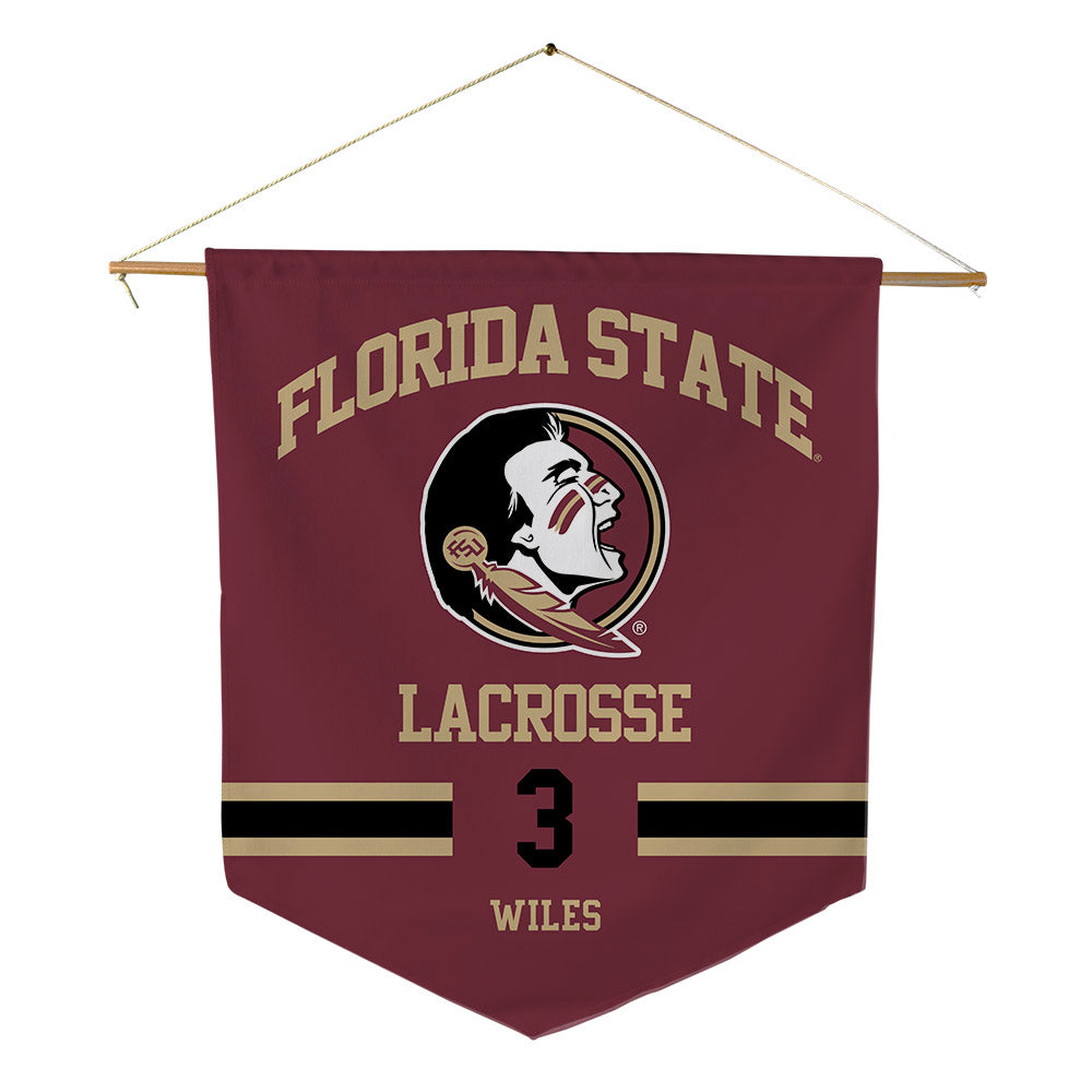 FSU - NCAA Women's Lacrosse : Brogan Wiles - Pennant - 18" x 21"-0