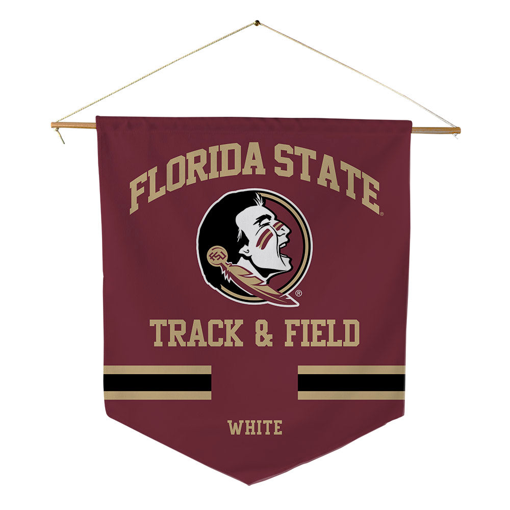 FSU - NCAA Men's Track & Field : Trace White - Pennant - 18" x 21"-0