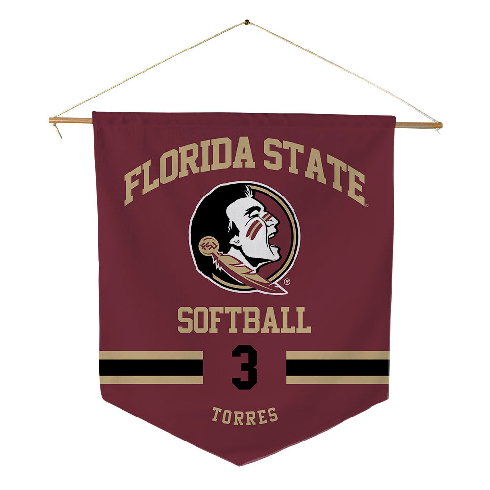 FSU - NCAA Softball : Isabella Torres - Pennant - 18" x 21"-0