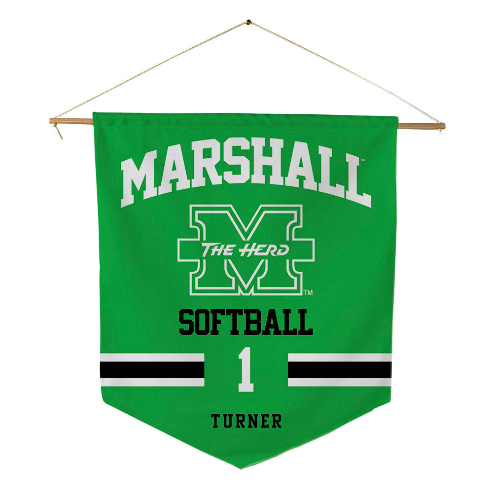 Marshall - NCAA Softball : Sydney Turner - Pennant - 18" x 21"-0