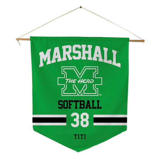 Marshall - NCAA Softball : Tia Titi - Pennant - 18" x 21"-0
