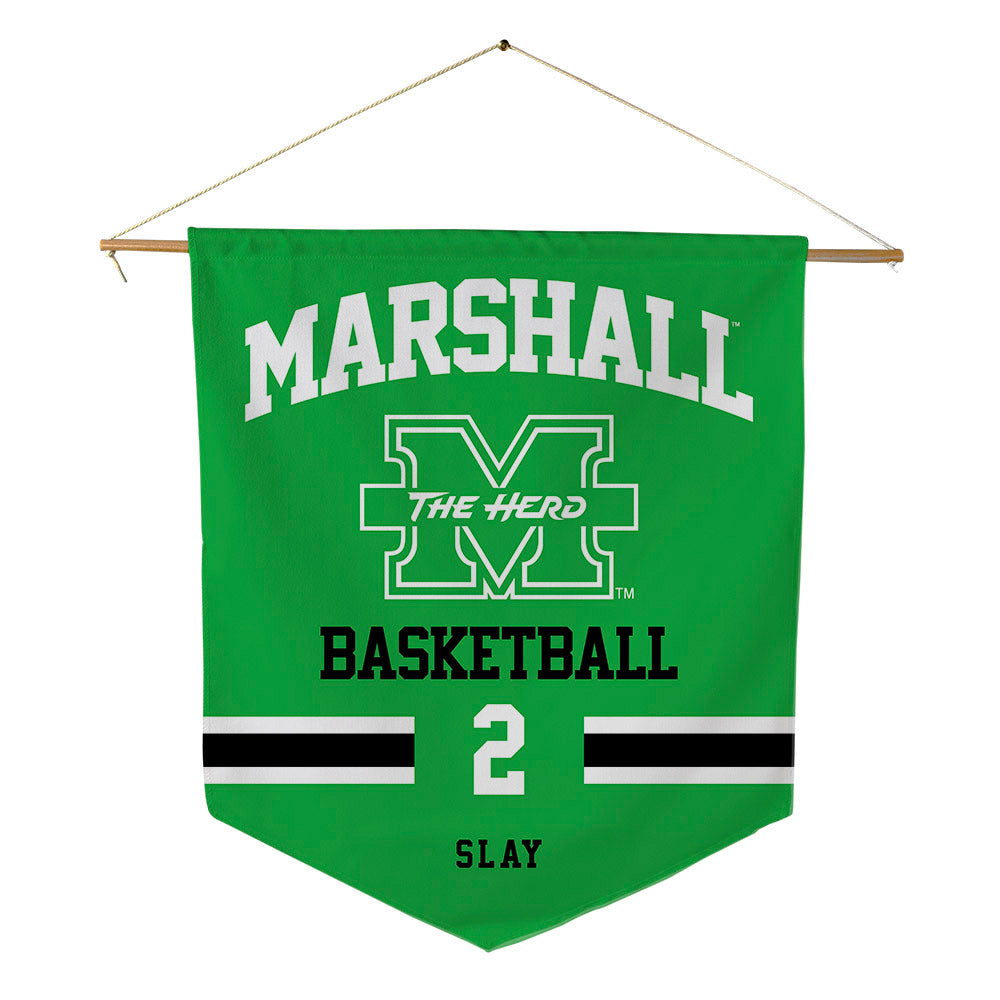 Marshall - NCAA Men's Basketball : Bryce Slay - Pennant - 18" x 21"-0