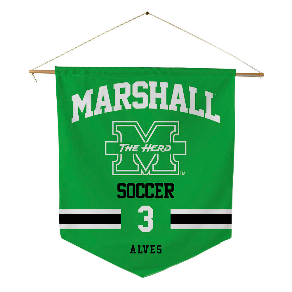 Marshall - NCAA Men's Soccer : Joao Alves - Pennant - 18" x 21"-0
