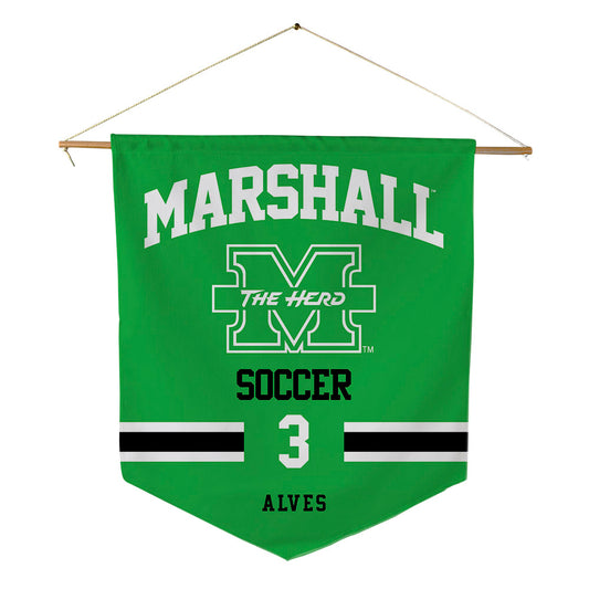 Marshall - NCAA Men's Soccer : Joao Alves - Pennant - 18" x 21"-0