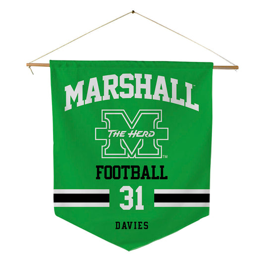 Marshall - NCAA Football : Brysen Davies - Pennant - 18" x 21"-0