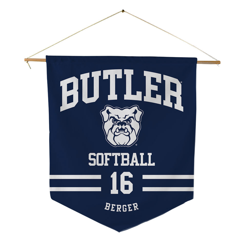 Butler - NCAA Softball : Maren Berger - Pennant - 18" x 21"-0
