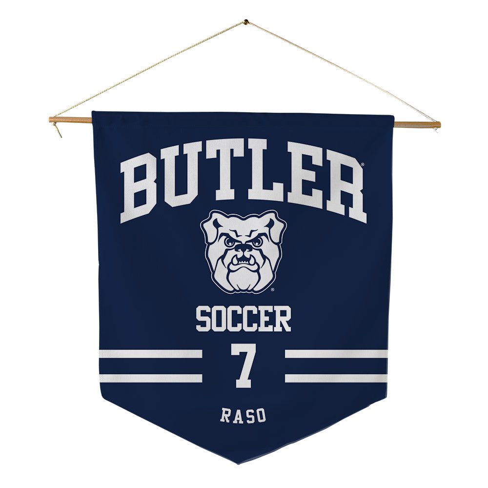 Butler - NCAA Men's Soccer : Luca Raso - Pennant - 18" x 21"-0