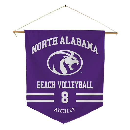 North Alabama - NCAA Beach Volleyball : Jennah Atchley - Pennant - 18" x 21"-0