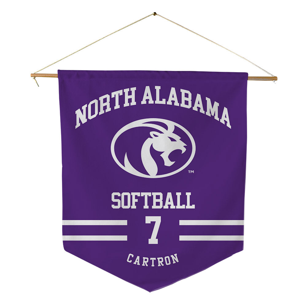 North Alabama - NCAA Softball : Caroline Cartron - Pennant - 18" x 21"-0