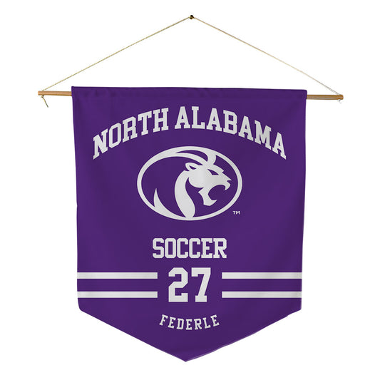 North Alabama - NCAA Women's Soccer : Carolyn Federle - Pennant - 18" x 21"-0