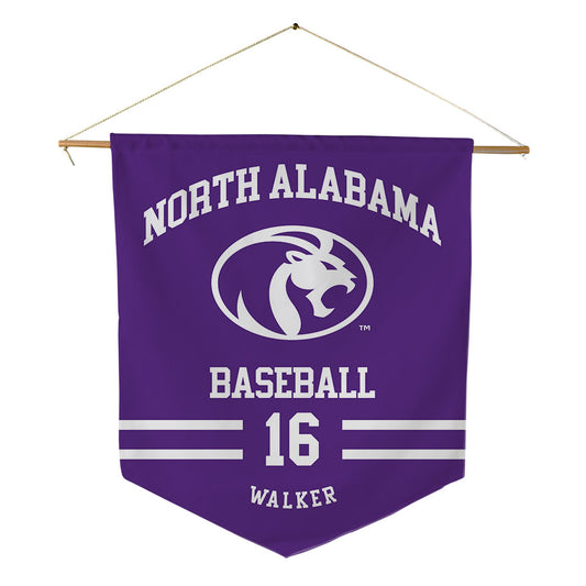North Alabama - NCAA Baseball : Ethan Walker - Pennant - 18" x 21"-0