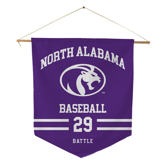 North Alabama - NCAA Baseball : justin battle - Pennant - 18" x 21"-0