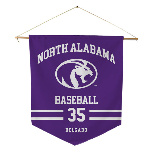 North Alabama - NCAA Baseball : Matthew Delgado - Pennant - 18" x 21"-0