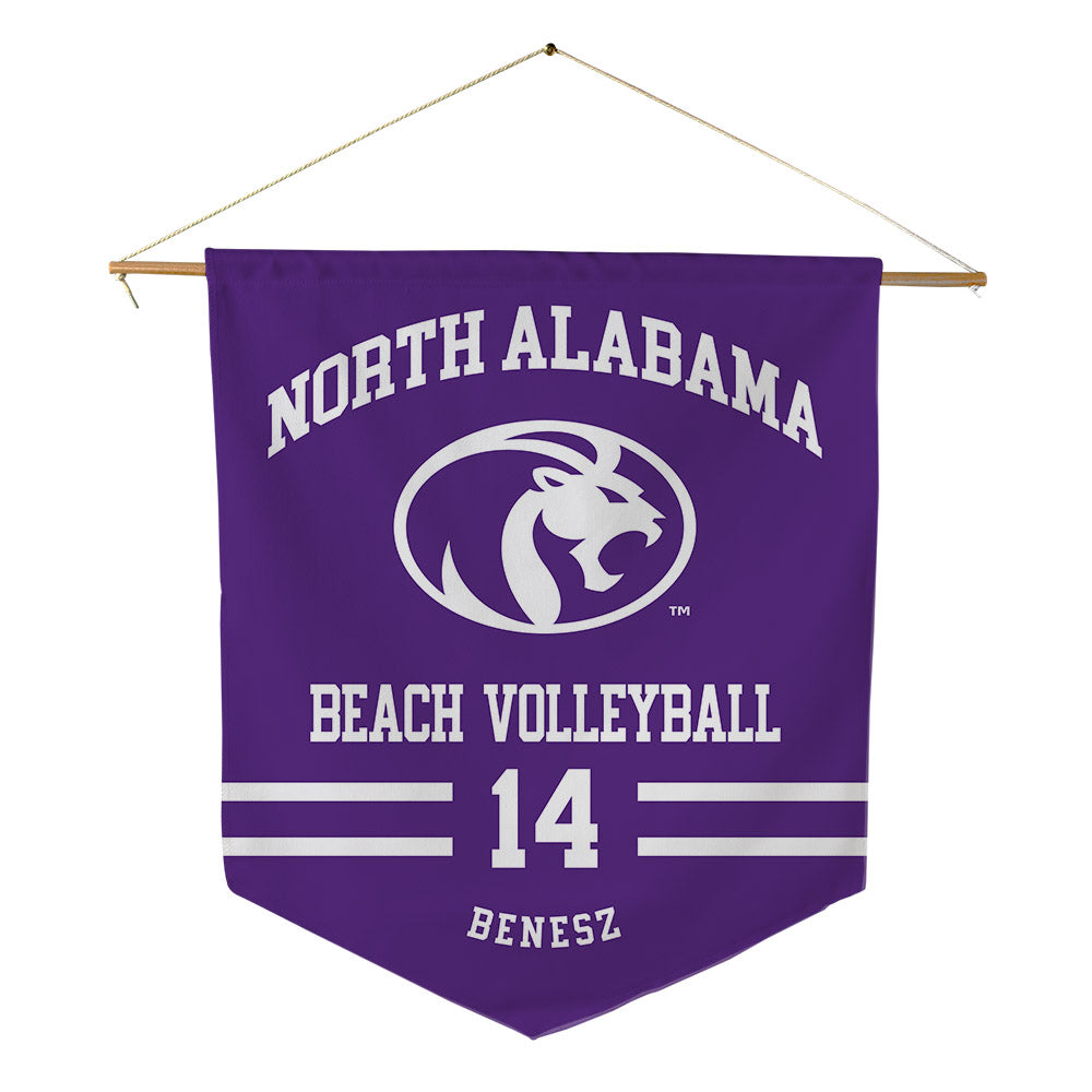 North Alabama - NCAA Beach Volleyball : Hailey Benesz - Pennant - 18" x 21"-0