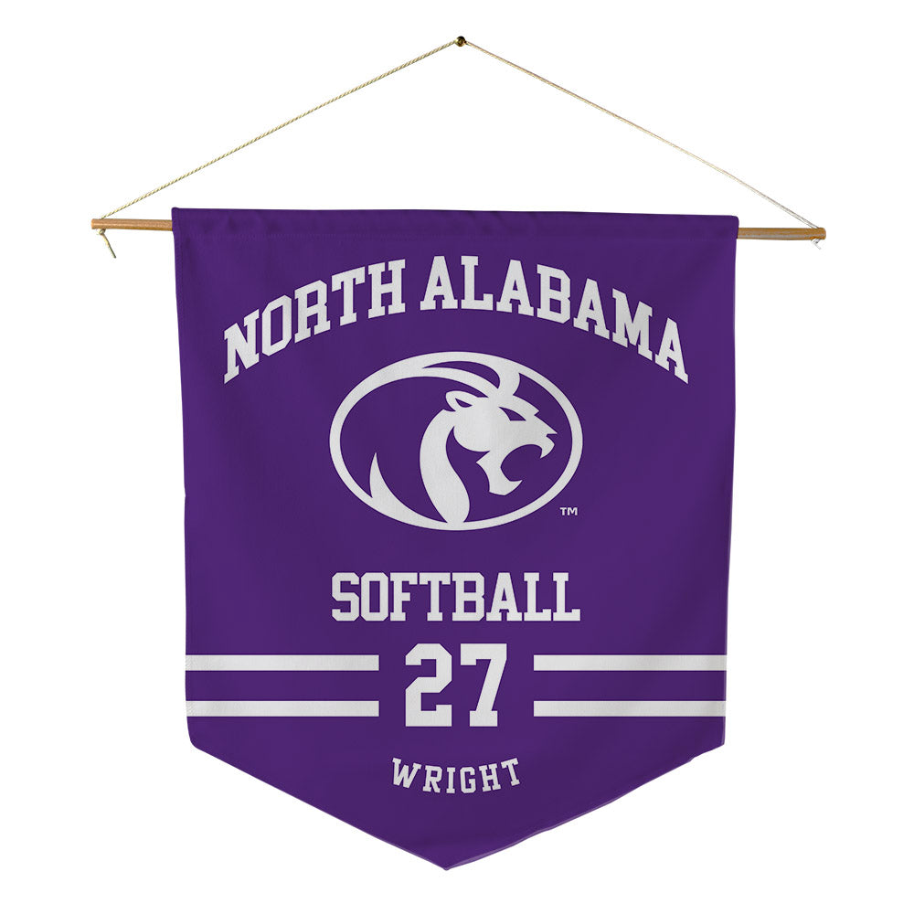 North Alabama - NCAA Softball : Claire Wright - Pennant - 18" x 21"-0