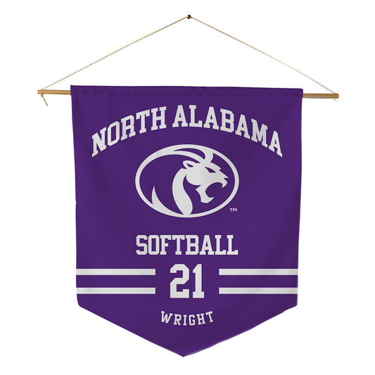 North Alabama - NCAA Softball : Emma Kate Wright - Pennant - 18" x 21"-0