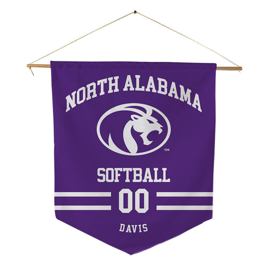 North Alabama - NCAA Softball : Katie Davis - Pennant - 18" x 21"-0