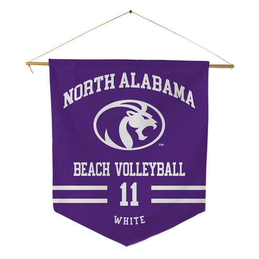 North Alabama - NCAA Beach Volleyball : Emma White - Pennant - 18" x 21"-0