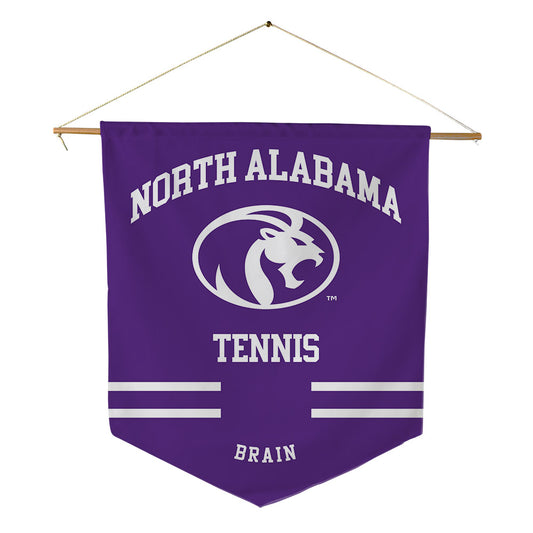 North Alabama - NCAA Men's Tennis : Lachlan Brain - Pennant - 18" x 21"-0