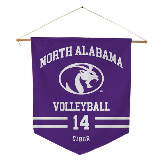 North Alabama - NCAA Women's Volleyball : Mia Cibor - Pennant - 18" x 21"-0