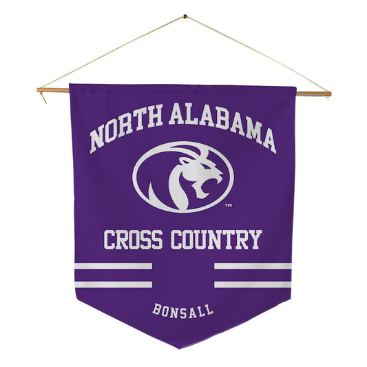 North Alabama - NCAA Men's Cross Country : Noah Bonsall - Pennant - 18" x 21"-0
