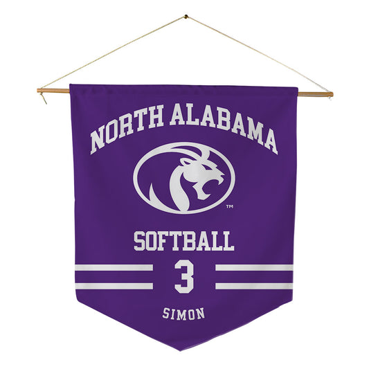 North Alabama - NCAA Softball : Emily Simon - Pennant - 18" x 21"-0