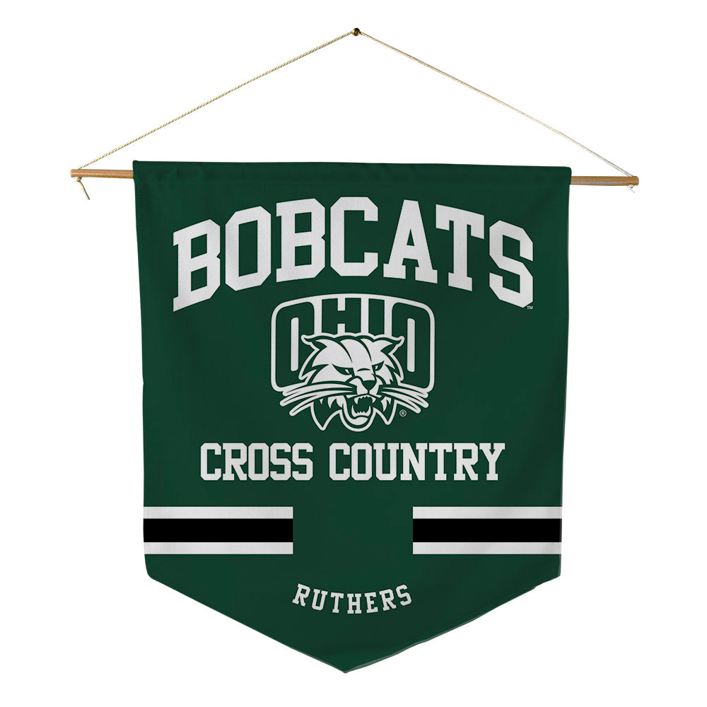 Ohio - NCAA Men's Cross Country : Tate Ruthers - Pennant - 18" x 21"-0