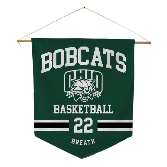 Ohio - NCAA Men's Basketball : Jalen Breath - Pennant - 18" x 21"-0