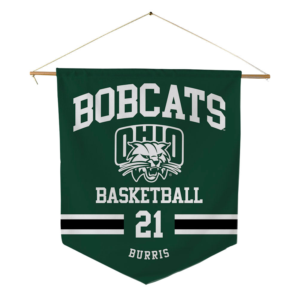 Ohio - NCAA Men's Basketball : Jesse Burris - Pennant - 18" x 21"-0