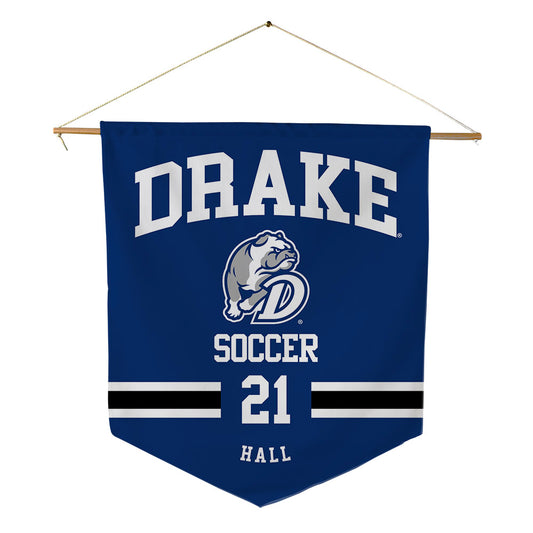 Drake - NCAA Women's Soccer : Ava Hall - Pennant - 18" x 21"-0